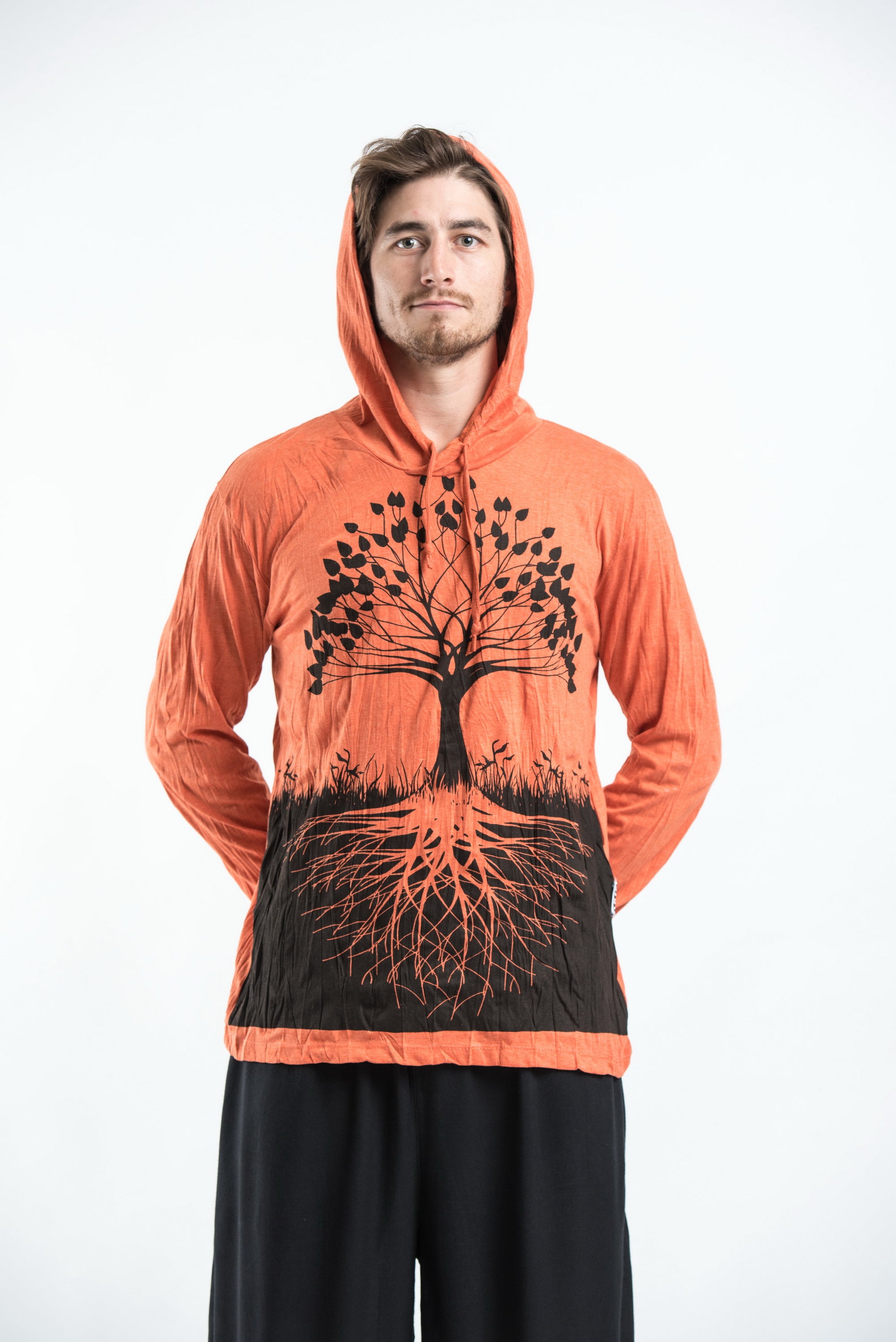 Sure Design Unisex Tree of Life Hoodie Orange