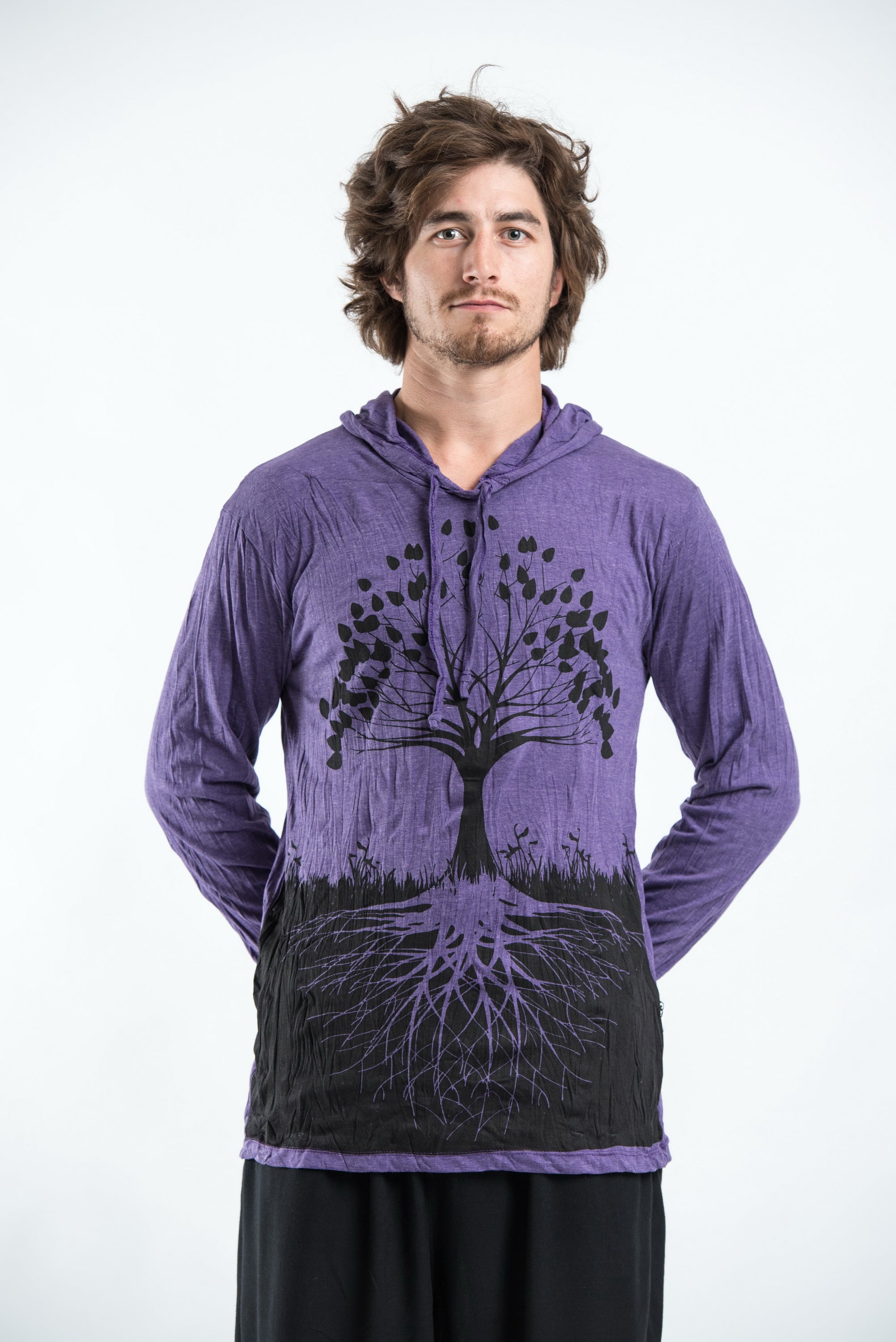 Sure Design Unisex Tree of Life Hoodie Purple