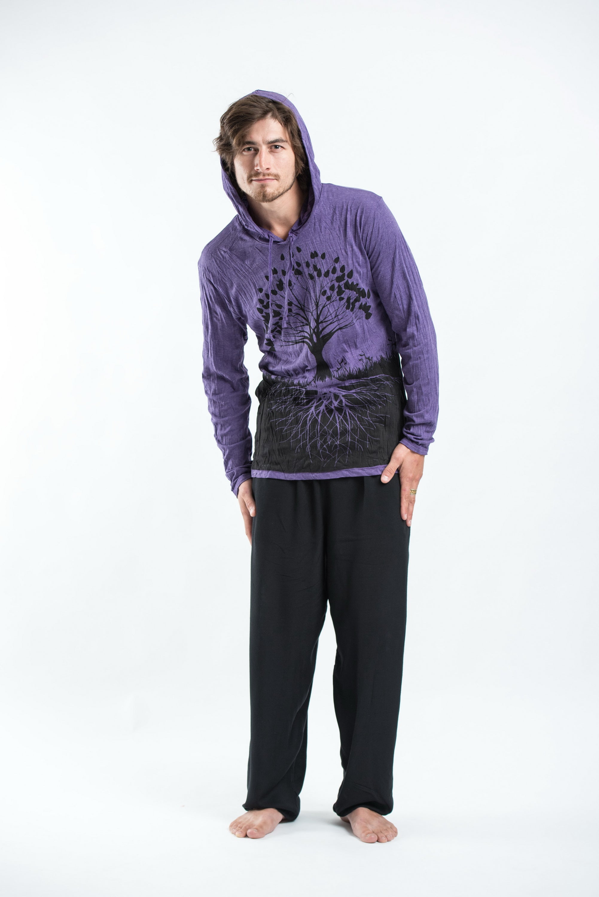 Sure Design Unisex Tree of Life Hoodie Purple