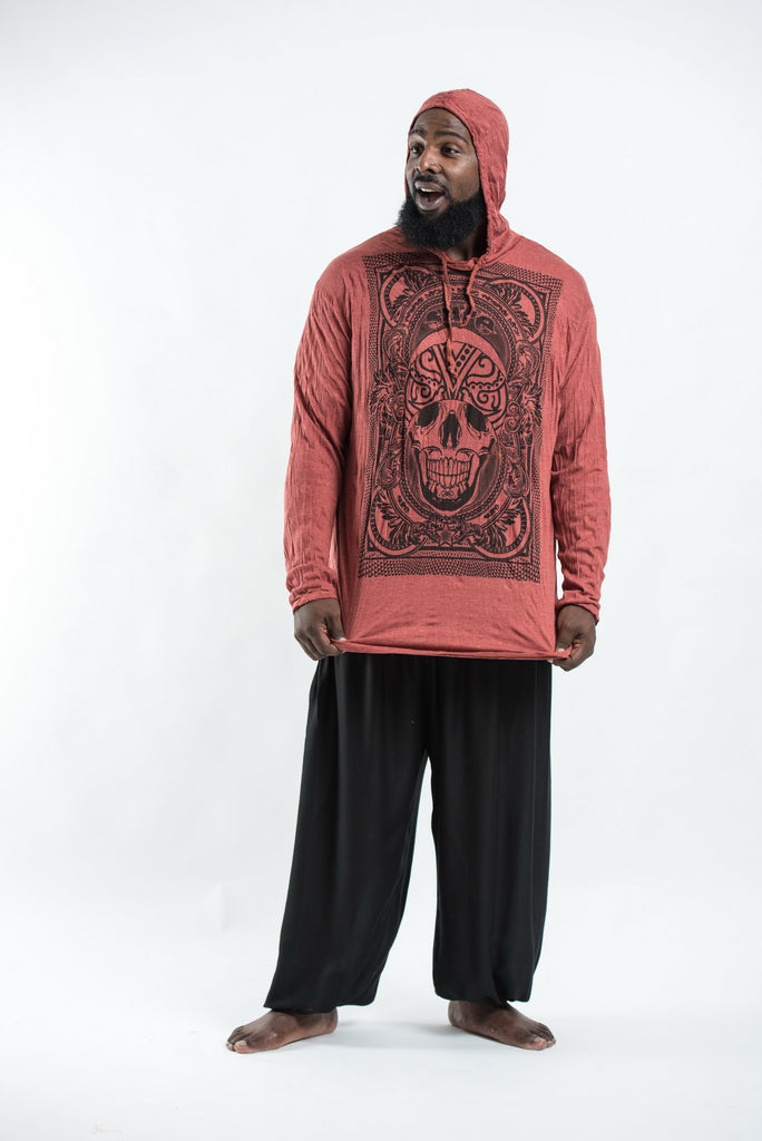 Plus size skull top hoodie