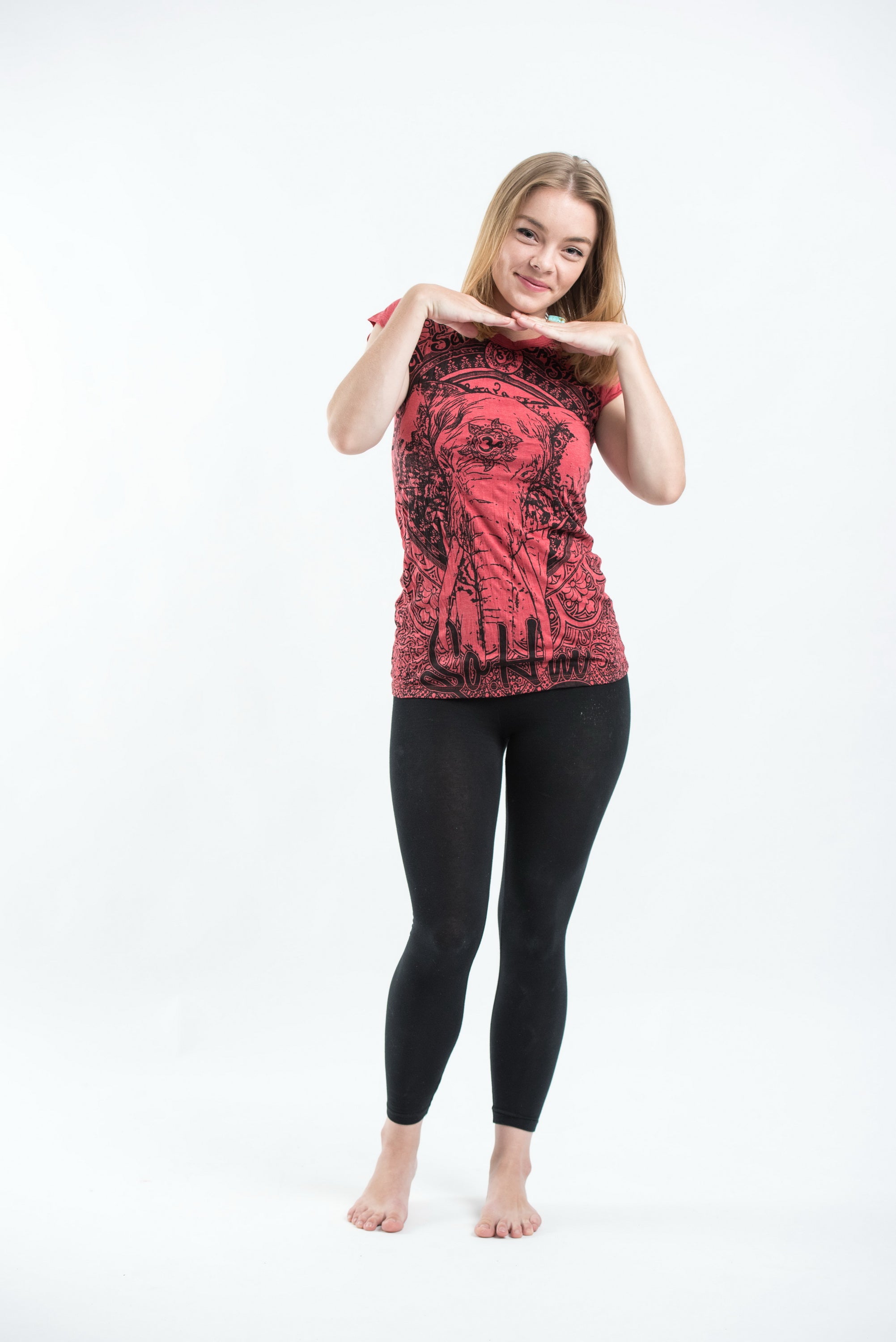 Sure Design Women's Wild Elephant T-Shirt Red