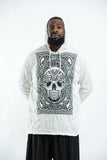 Wholesale Plus Size Sure Design Unisex Trippy Skull Hoodie White - $14.00