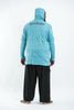 Plus Size Sure Design Unisex Trippy Skull Hoodie Turquoise