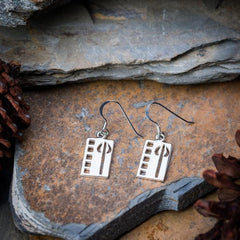 Sterling Silver Thai Earrings Poppy Cube