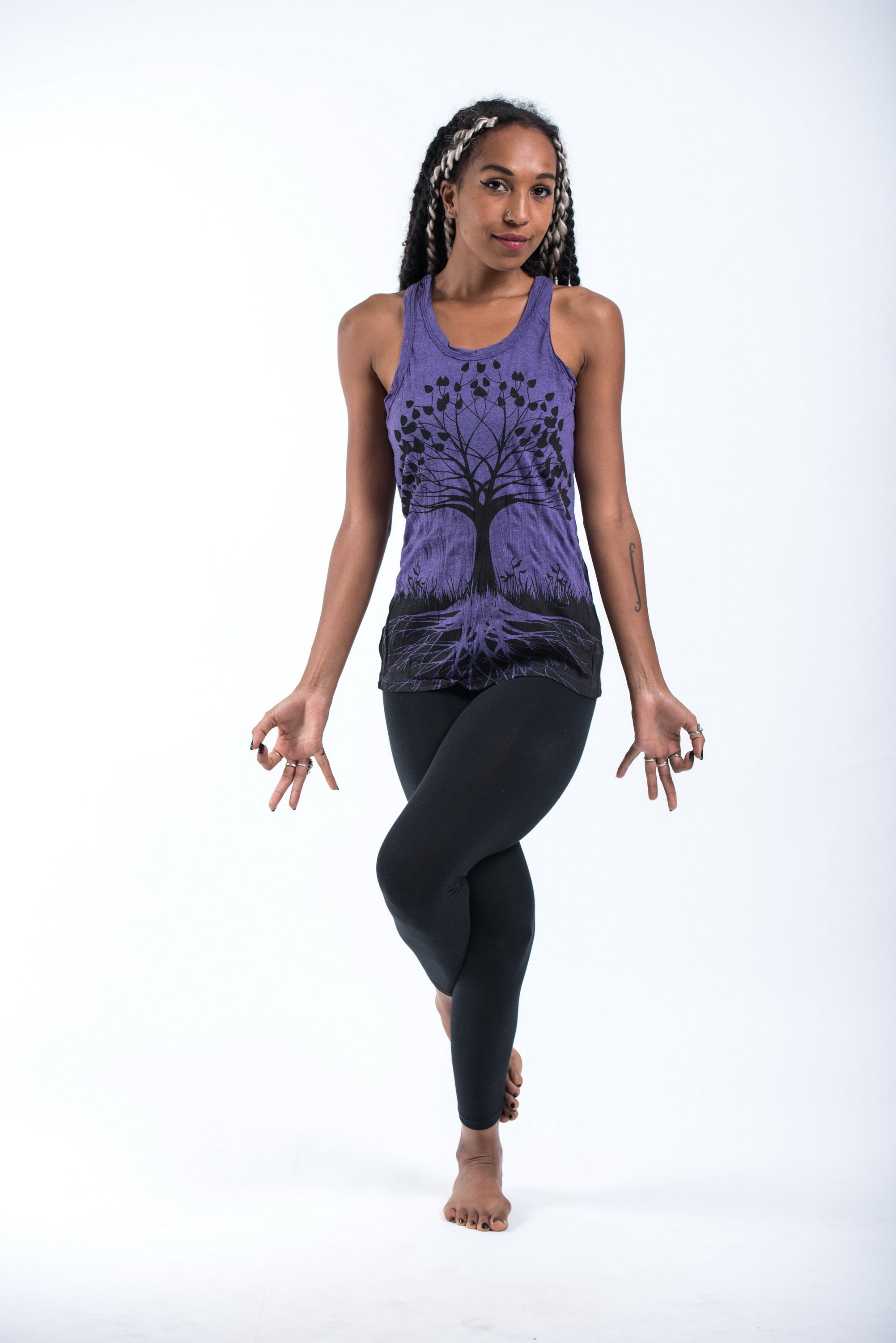 Sure Design Women's Tree of Life Tank Top Purple