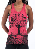 Wholesale Sure Design Women's Tree of Life Tank Top Red - $9.00