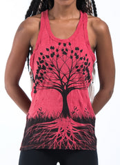 Sure Design Women's Tree of Life Tank Top Red