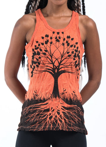 Sure Design Women's Tree of Life Tank Top Orange