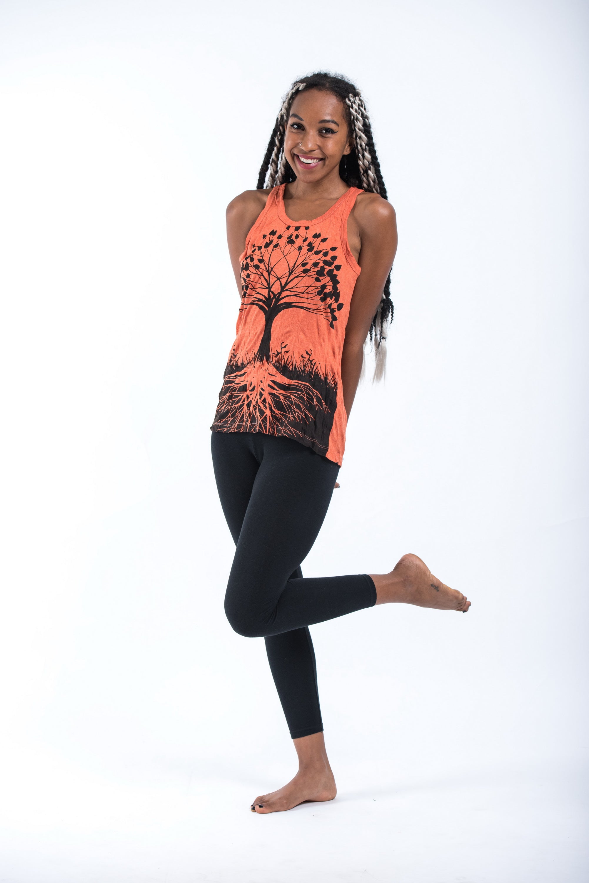 Sure Design Women's Tree of Life Tank Top Orange