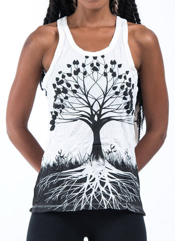 Sure Design Women's Tree of Life Tank Top White