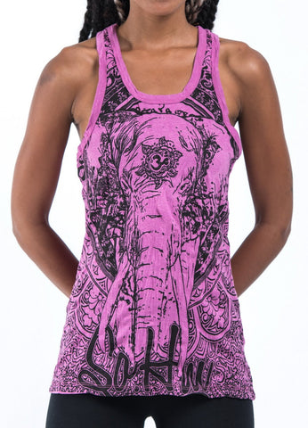 Sure Design Women's Wild Elephant Tank Top Pink
