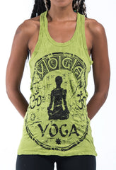 Sure Design Women's Infinitee Yoga Stamp Tank Top Lime