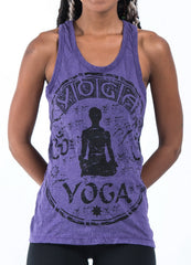 Sure Design Women's Infinitee Yoga Stamp Tank Top Purple