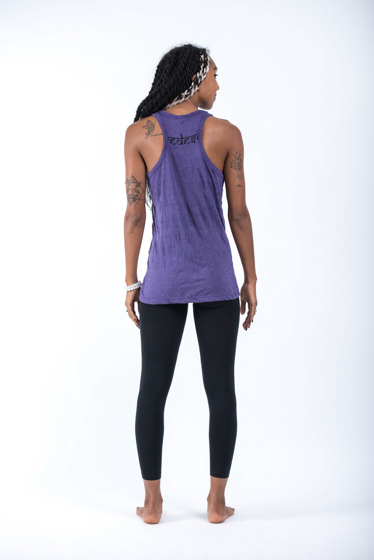 Sure Design Women's Infinitee Yoga Stamp Tank Top Purple