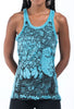 Sure Design Women's Sanskrit Buddha Tank Top Turquoise