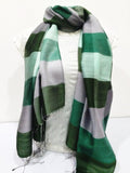 Wholesale Fair Trade Hand Made Nepal Pashmina Scarf Shawl Striped Green White - $7.00