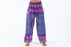 Tribal Chakras Unisex Harem Pants in Purple
