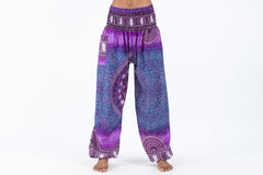 Tribal Chakras Unisex Harem Pants in Purple