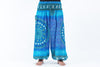 Plus Size Tribal Chakras Unisex Harem Pants in Blue