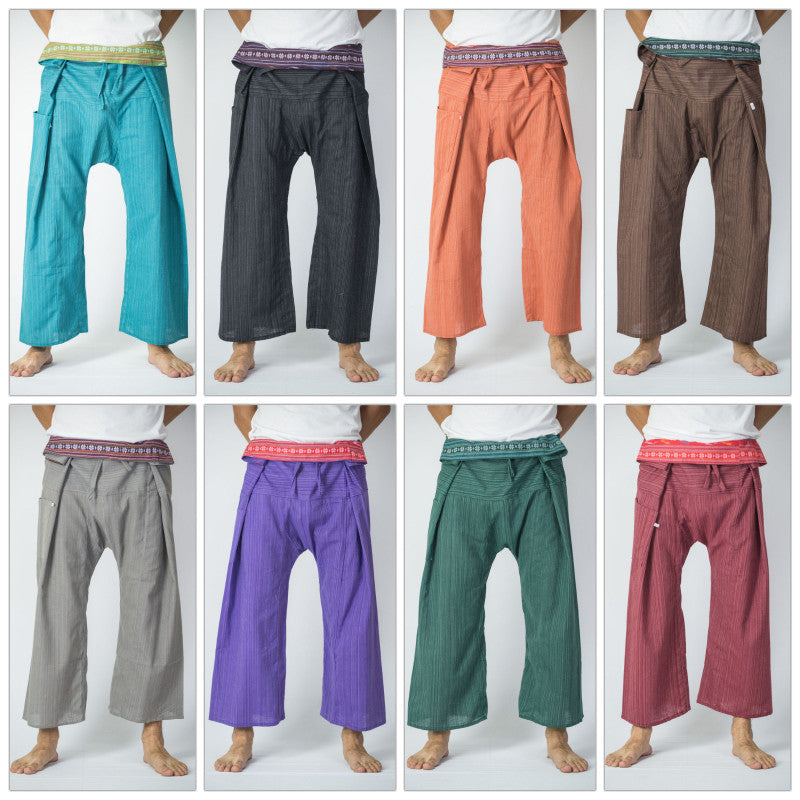 Assorted set of 5 Thai Pinstripe Fisherman Pants