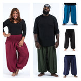 Wholesale Assorted set of 10 Plus Size Solid Color High Crotch Harem Pants - $130.00