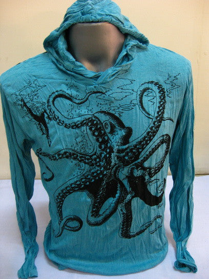 Sure Design Unisex Octopus Hoodie Turquoise