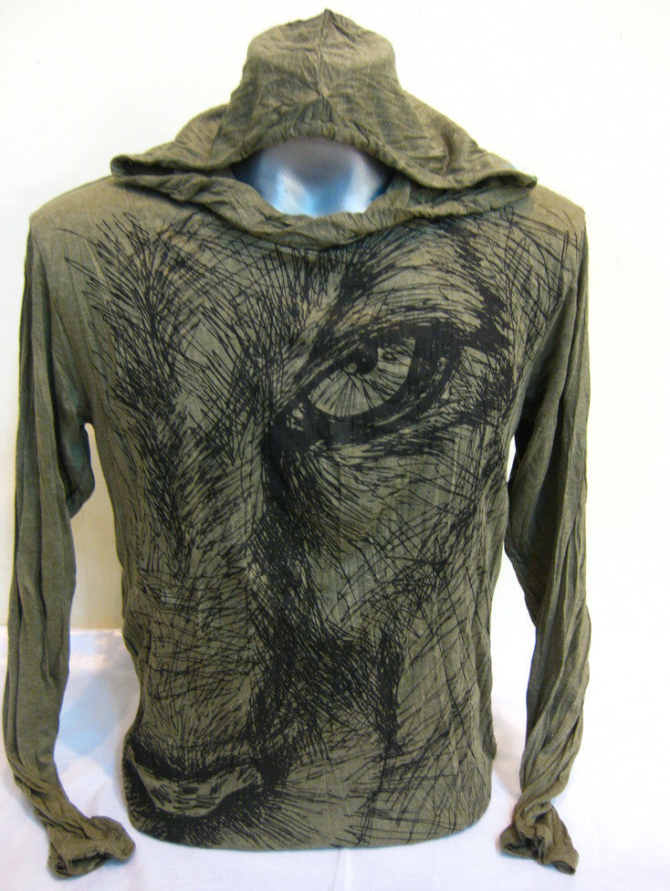 Sure Design Unisex Lions Eye Hoodie Green