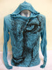 Sure Design Unisex Lions Eye Hoodie Turquoise