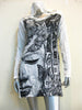Sure Design Women's Butterfly Buddha Hoodie Dress White