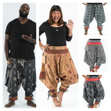 Wholesale Assorted Set of 5 Plus Size Thai Hill Tribe Fabric Harem Pants with Ankle Straps - $70.00
