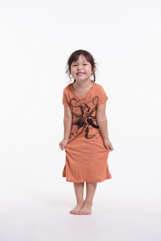 Sure Design Kids Octopus Dress Orange