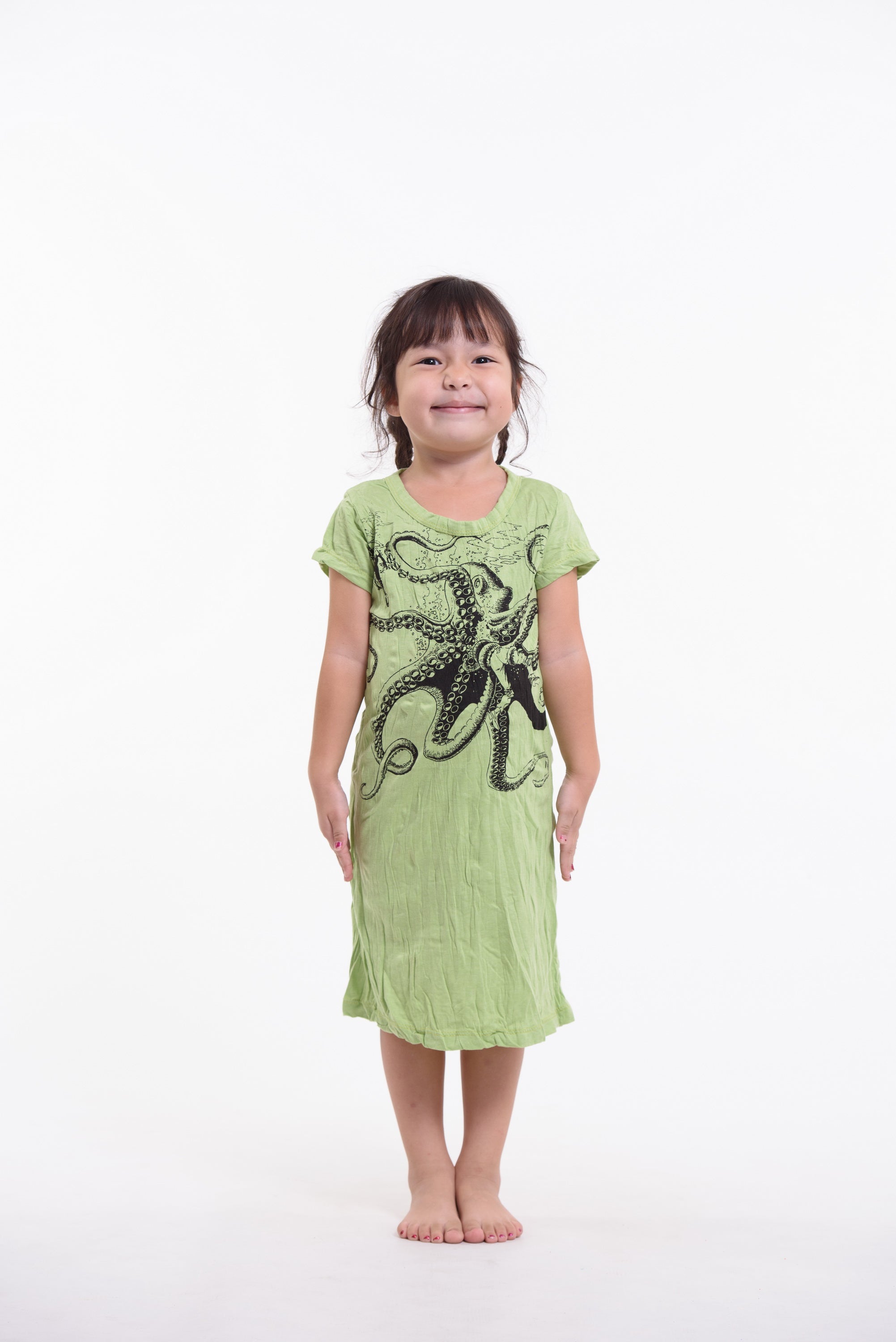 Sure Design Kids Octopus Dress Lime