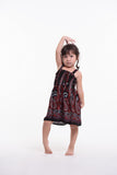 Wholesale Kids Paisley Feathers Tank Dress in Black - $9.00