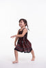 Kids Paisley Feathers Tank Dress in Black