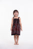 Kids Paisley Feathers Tank Dress in Black