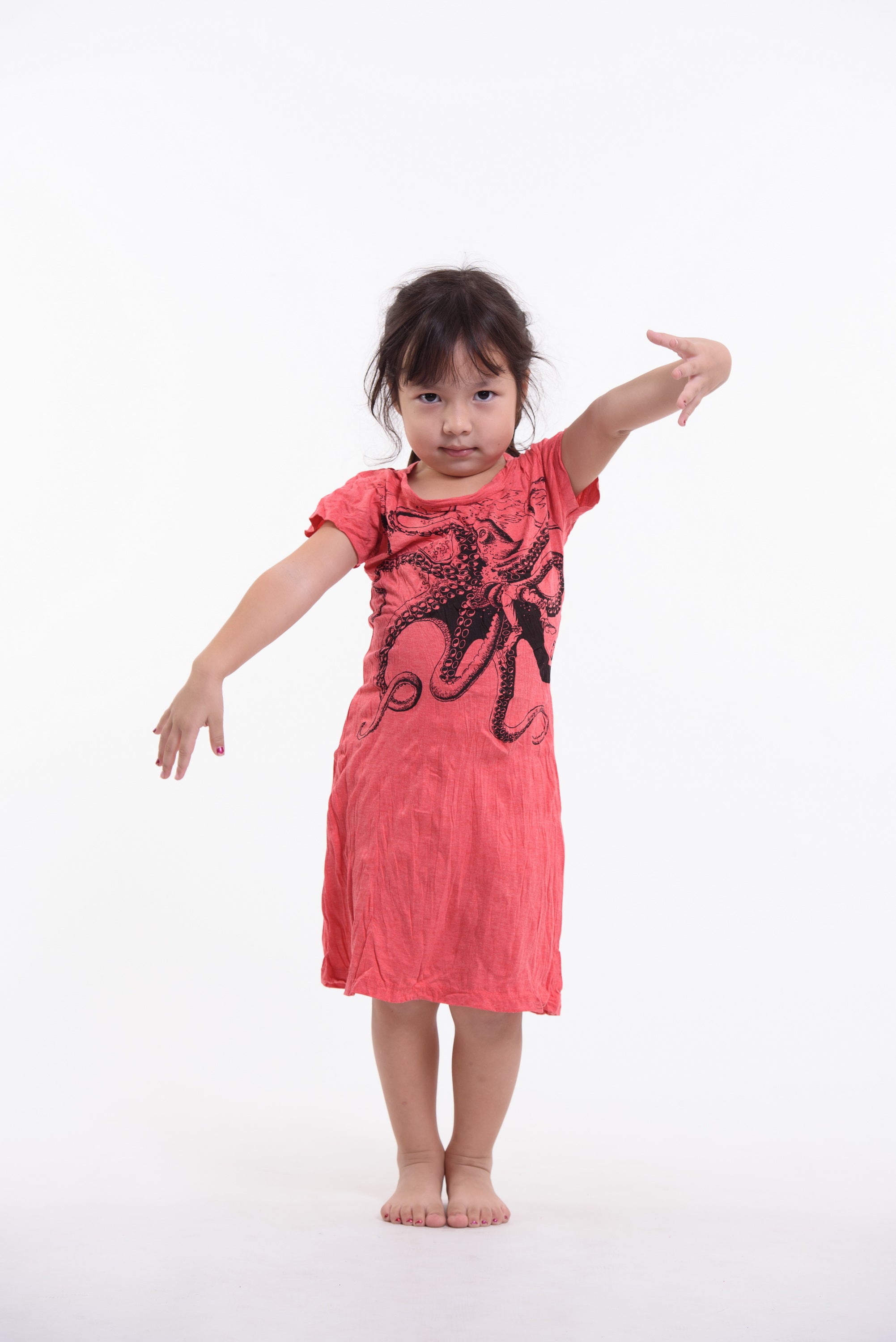 Sure Design Kids Octopus Dress Red
