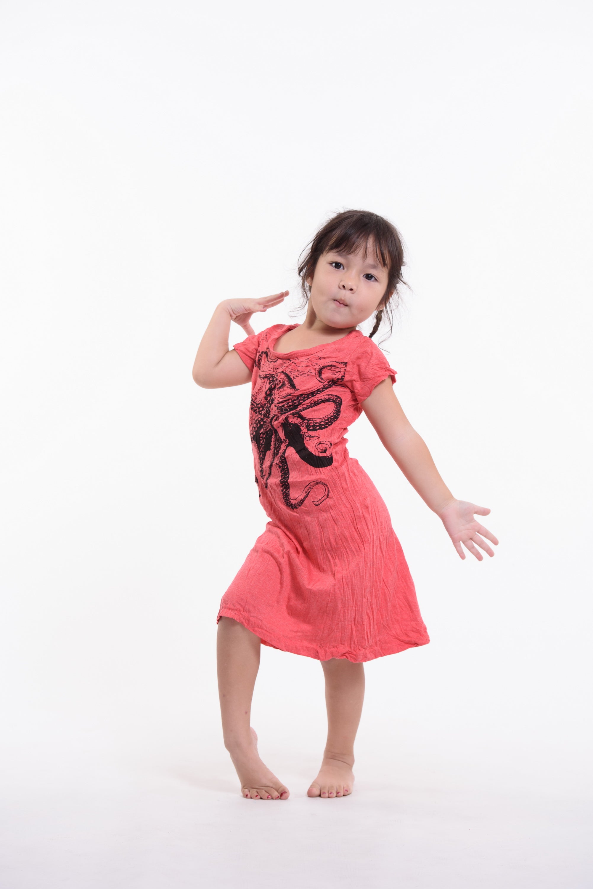 Sure Design Kids Octopus Dress Red