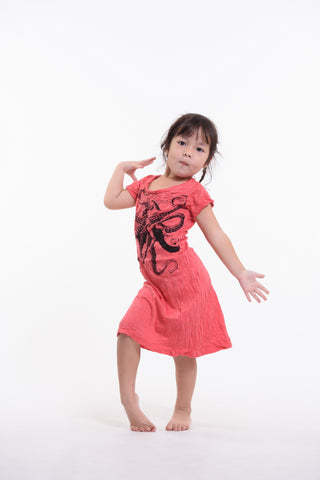 Sure Design Kids Octopus Dress Red