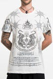 Wholesale Mens Twin Tigers Tattoo T-Shirt in White - $9.00