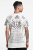 Mens Twin Tigers Tattoo T-Shirt in White