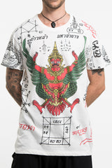 Mens Garuda Tattoo T-Shirt in White