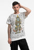 Mens Big Guardian Demon Tattoo T-Shirt in White