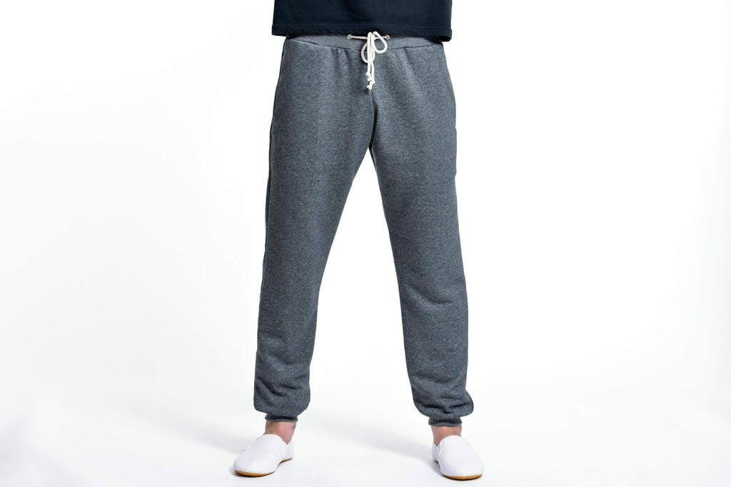 Unisex Terry Pants with Aztec Pockets in Black