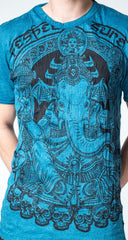 Sure Design Men's Batman Ganesh T-Shirt Denim Blue