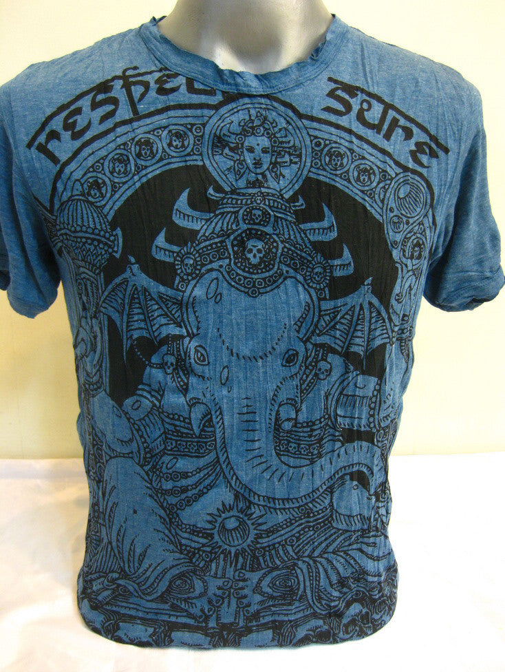 Sure Design Men's Batman Ganesh T-Shirt Denim Blue