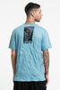 Sure Design Men's Big Buddha Face T-Shirt Turquoise