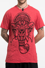 Sure Design Men's Lotus Ganesh T-Shirt in Red