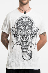 Sure Design Men's Lotus Ganesh T-Shirt in White