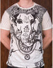 Sure Design Men's Big Face Ganesh T-Shirt White