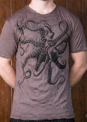Sure Design Men's Octopus T-Shirt Brown